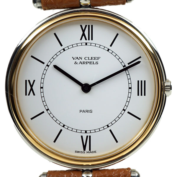 VanCleef&Arpels ヴァンクリーフ＆アーペル ラコレクション 43 104 レザー クオーツ レディース 腕時計 中古