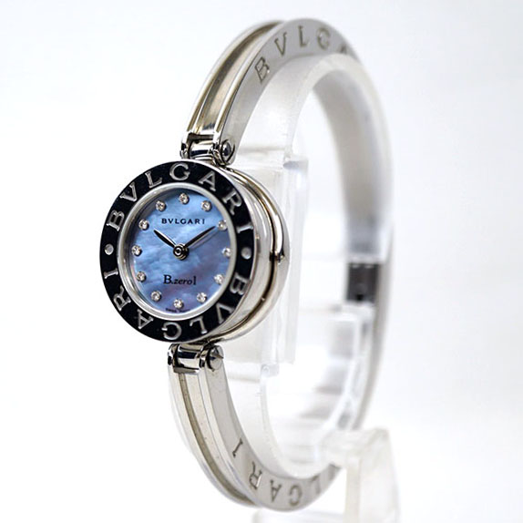 ブルガリ BVLGARI 12Pダイヤ cal.MVE065-MBBB ムーブメント クォーツ レディース 美品 _B34