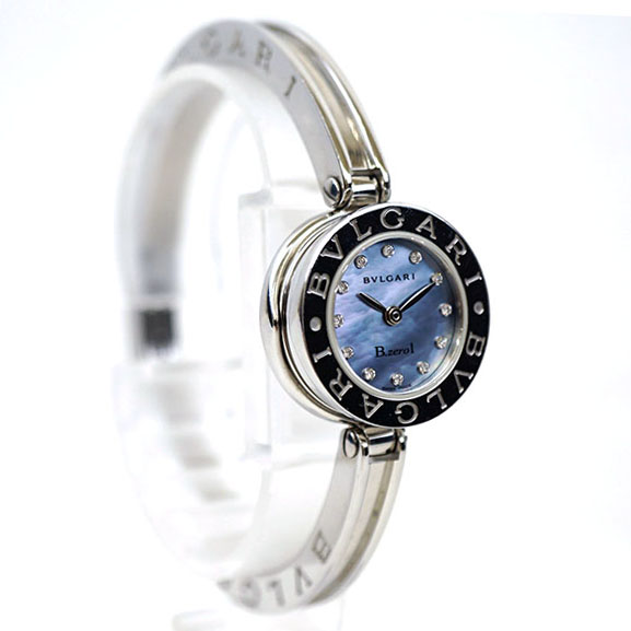稼働！ BVLGARI☆ブルガリ B-Zero1 シェル 12Pダイヤ 腕時計 時計